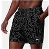 Nike 5" Volley Short Nero Costume Logo Vettoriale Uomo