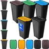 KADAX Contenitore per rifiuti, contenitore per rifiuti, 30 l, per la raccolta differenziata, cestino per rifiuti, 5 pezzi