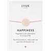 LUUK LIFESTYLE Bracciali in acciaio inossidabile con ciondolo e dedica HAPPINESS, gioielli per donne, idea regalo, portafortuna, filigrana, scintillante, femminile, nei colori oro, argento e rosa