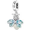 Genérico Charm lucciola in argento Sterling 925, compatibile con ciondoli Pandora e molti altri bracciali con ciondoli.