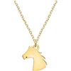 Sofia Milani - Collana da Donna in Argento 925 - Placcata in Oro - Ciondolo a Cavallo - N0621
