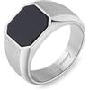 Brosway Anello Uomo in Acciaio e Pietre Naturali | Collezione Ink - BIK129