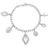 Amen Bracciale con Charms Pendenti Donna Argento 925 Gioiello Sacro Cuore Trendy cod. BRSCMB