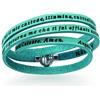 Amen Bracciale da donna Bracciale con angelo di dio. Lunghezza gioiello: 52 cm. Colore: turchese. La referenza è ajadit13-52
