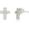 GioiaPura Orecchini da donna di GioiaPura. Gioiello realizzato in argento 925 con 12 zirconi bianchi di 1 mm con croce. Chiusura a perno e farfalla. La referenza è ins083or005rhwh