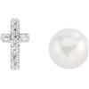 Amen Orecchini da donna di Amen. Orecchini realizzati in argento 925 rodiato e perla e zirconi bianchi. La referenza è ecrpebbz