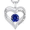 CDE Collana Donna Cuore Regalo Gioielli Donna Pendente Argento 925 Placcata Oro con Pietra di Nascita per Festa Della Mamma Compleanno San Valentino per Lei Mamma Fidanzata Moglie con 5A Cubic Zirconie