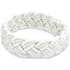 World End Imports Bracciale in cotone bianco con nodo marinaro (piccolo)