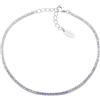 Amen Bracciale Unisex Collezione Tennis Mania. Gioiello Realizzato in Argento 925 di Colore rodio e zirconi Multicolor Viola e Bianchi. Lunghezza: 17 + 3 cm. La referenza è BT1DEBVI17