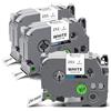 Exsun 3x Nastro per Etichette Compatibile con Brother TZe-251 TZe251 TZc251 TZ-251 TZe 24 mm per Brother P-touch E550W P710BT D610BT D600VP P700 P750W 2430 2730 Cube, Nero su Bianco, 24 mm x 8 m