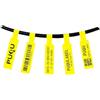 ehomiiii Set di etichette professionali per cavi, 1,2 cm x 10,9 cm, carta autoadesiva per etichettatrici, 65 adesivi singoli, durevoli e trasparenti, ideali per organizzare e contrassegnare (giallo)