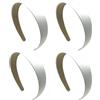 Joysuelly Cerchietto per capelli da donna e ragazza, bianco, 4 pezzi, fascia per capelli da donna, fascia larga, fascia per capelli, elegante set di accessori per capelli, tessuto rivestito per benessere