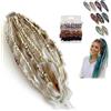 Generico Estensione Dei Capelli Boho Dreadlock, Attacco Elastico In Un Minuto, Materiale Sintetico Morbido Ed Elastico, Code Di Cavallo Naturali Intrecciate A Mano(Gold)