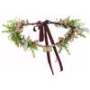 RUNRAYAY Corona da elfo fatta a mano con farfalle, copricapo da fata con fiori, cerchietto da elfo con fiori, cerchietto da elfo con fiori per donne e ragazze, Rinascimento - A
