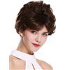 WIG ME UP - DW-2740-2BT30 Parrucca Donna Corta Ricci Riccia Marrone castagna Mix Castano