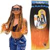 Ser Mulher Capelli SUPER JUMBO PREMIUM Braid per Treccine Africane PESO: 522g, LUNGHE: 65cm Pre-Stretched - Hair Braiding Extension, Anellini per Styling COMPRESI, (Orange, 65 cm)