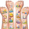 AIRNOGO Tatuaggi Pasqua per Bambini, Regali Pasqua Bambini, 10 Fogli, Tatuaggi Temporanei con Uova, Pulcini, Coniglietti Pasquali per Bambino e Bambina, Gadget Pasquali, Riempire per Cesto Pasquale