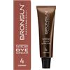 BRONSUN® Tinta in Crema per Ciglia e Sopracciglia | Colorazione Intensa e Lunga Durata | Formula Delicata Senza Ammoniaca | con Cheratina, Seta e Vitamina E | Castano №4 - 15ml