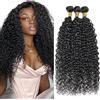 AiPliantfis Human Hair Bundle Curly Wave Capelli Veri Tessitura 1 Bundle Human Hair Extension Capelli Umani 100g/PC Double Weft Natural Black Unprocessed Hair 22 Zoll