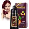 Rostblant 500ml Shampoo colorante naturale per capelli rosso vino scuro, Shampoo colorante per capelli 3 in 1