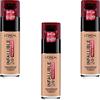 L'Oreal Paris L'Oréal Paris Fondotinta fluida infallibile 24 ore Fresh Wear, per tutti i tipi di pelle, 235 miele, confezione da 3 (3 x 30 ml)