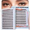 LASHVIEW Kit per ciglia autoadesive 120 pezzi Press On Lashes Pre Glued Eyelash Clusters Self Stick Cluster Lashes No Glue No Remover Needed DIY Extension Kit for Beginners (N03-D 10-16mm)
