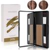 LOPHE Hair Root Cover Up - Polvere istantanea per ritocchi con pennello a due estremità e compatta a specchio, impermeabile, per uomini e donne (marrone chiaro)
