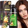 LUJAJIAO Shampoo tintura per capelli neri 6 in 1 Unisex Formula naturale a base di erbe, shampoo colorante per capelli per donne e uomini Colore a lunga durata per coprire i capelli grigi (Dark Brown)