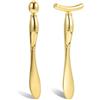 MAGICLULU Set 2 Pezzi Bastoncino Occhi T in Lega di Zinco Oro | Lunghezza 10cm, Formato Compatto da Portare Sé, Separa la Crema Precisione