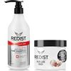 Redist Shampoo anti-perdita di capelli 500 ml e maschera per capelli all'aglio 475 ml - contro la caduta dei capelli, per capelli più forti e più densi - Ripara i danni e idrata - Per capelli secchi e