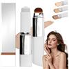 GmwyCzV Colour Changing Foundation Stick, Stick Fondotinta Coreano Cambia Colore con Pennello, Fondotinta Stick 2 in 1, White Color-Changing Cream, per Tutti i Tipi di Pelle(Colore Naturale)
