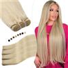Elailite Extension Tessitura Capelli Veri Matassa Brasiliana #60 Biondo Platino Bundle Virgin Human Hair Lisci Grade 8A Fascia Unica 100g 41cm