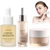 OPEIXSAYKOC Siero Viso Alla Caffeina 30ml + Siero Occhi Alla Caffeina 30ml + Glow Mask 30g,Anti-Età, Antirughe, Rassodante,Rimozione Delle Occhiaie