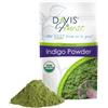 Davis Finest Polvere di Indaco Organico per capelli, senza PPD 250g, Tinta per capelli naturale senza sostanze chimiche marrone/nero, vegana