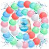 Purpledi Palloncini d'acqua Riutilizzabili,36 PCS Autosigillanti e Riempimento rapido gavettoni, Bombes D'acqua a Riempimento Rapido per Feste Estive Piscina Spiaggia Giardino Palloncini Gioco(B)
