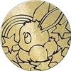 BB-Toy-Trades Compatibile con PKM TCG Pin Flipping Coin Shiny Trading Card Carte da Collezione Moneta con BB-Toy-Trades Protezione Spedizione - Sviluppi prismatici - Evoli Gold
