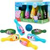 Peppa Pig Giocattoli Birilli Bowling Bambini con 6 Birilli e 1 Palla - Giochi per Bambini Casa Giardino Esterno 3 4 5 Anni