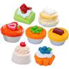 Warmhm Set 7 Pezzi Cibo Giocattolo Realistico in Resina per Decorazione Casa delle Bambole, Miniature Dessert e Torte di Simulazione per Collezionisti e Decorazioni