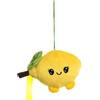 DIVINA Peluche Limone Sorridente ZYLO Decorativo, Giallo con Foglia Verde, Morbido Tessuto, Ciondolo per Borsa o Zaino, Design Italiano - TOY 8