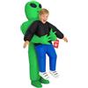 Morph Costume Alieno Gonfiabile Bambino, Costume Halloween Verde | Tuta Gonfiabile con Ventola, Design Alieno Verde, Si Gonfia in Secondi, Perfetto per Halloween, Sempre un Successo