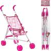 Generico Passeggino per Bambole con Cappottina Pieghevole Metallo Plastica Carrozzina Richiudibile per Bambine Giocattoli Bimbe Passeggino per Bambole Passeggino Carrozzine (PASSEGGINO METAL)
