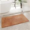 Homie Living Tappeto da bagno, tappetino da bagno con morbido pelo soffice e liscio, antiscivolo e lavabile Porto Azzurro (55 x 65 cm, marrone terracotta)