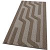 emmevi Tappeto Cucina A Righe 3D Morbido Bordato Passatoia Ingresso Assorbente Antiscivolo 57x280 Marrone
