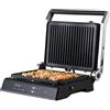 Mellerware - Griglia elettrica Hotty! 2000 W | menu programmabili | piastre rimovibili con temperatura indipendente 90-230 °C | timer | apertura 180° | antiaderente senza PFOA | nero
