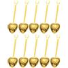 DYYEUAVT Filtro for tè a forma di cuore con manico, in acciaio inox, colino a forma di cuore, infusore, accessori da cucina(10PCS-Gold)