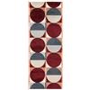 RugVista Jeff, Tappeto, Moderni, 80 x 200 cm, Rettangolare, Pelo corto, Soggiorno, Camera da letto, Corridoio, Lavabile in lavatrice, Rosso