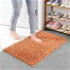 Mozzeilee Tappeto da bagno in ciniglia, soffice, peloso, ad alta assorbenza, antiscivolo, lavabile in lavatrice, per bagno, cucina, camera da letto (caffè, 140 x 70 cm)