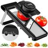 Fullstar Mandolina per Verdure Professionale 2-in-1 in Acciaio Inox - Spessore Regolabile 1-4 mm - Mandolina Regolabile con Lama Julienne per Patate, Frutta, Verdure e Formaggio