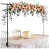 Bechoanigel Arco Decorativo Da Tavolo In Metallo Nero Regolabile Con Morsetti Asta Decorativa Da Tavolo Allungabile 125 - 250 Cm Con Bordo Dritto Per Fai Da Te