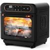 OUNIN 12L Friggitrice Ad Aria, 8 Funzioni in 1, Cottura a Doppia Zona, con Circolazione Dell'aria Calda a 360°, 1100W, Adatta per Friggere Ad Aria, Cuocere al Forno, Cuocere al Vapore e Altro Ancora